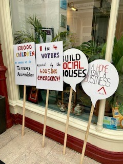 ShelterDorset's tweet photo. In Bournemouth today on #WorldHomelessDay our team turning up the volume on the #HousingEmergency #LouderTogether https://t.co/8JSWUaKKy6