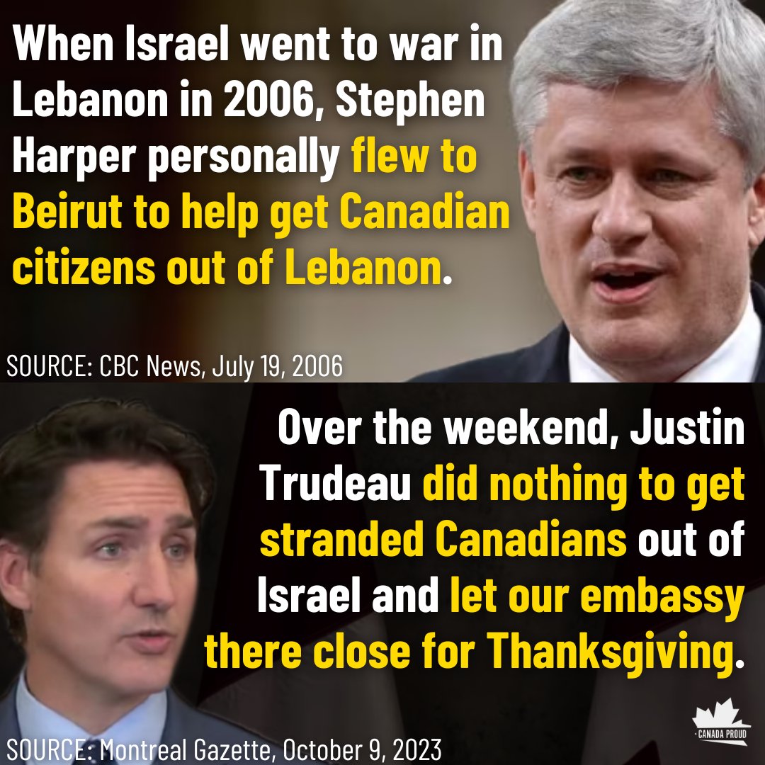 WeAreCanProud's tweet photo. What's the difference between Stephen Harper and Justin Trudeau? https://t.co/nKdnFhX9CX