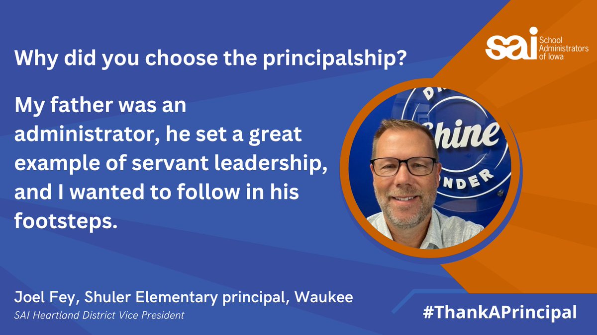 We're featuring school leaders during National Principals Month. Why did you choose the principalship?

#ThankAPrincipal