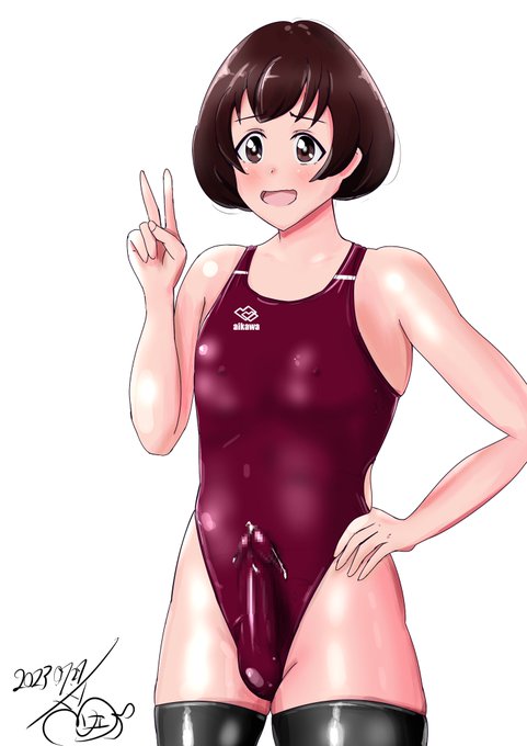競泳水着勃起チンポ射精また描きたい・・・ 