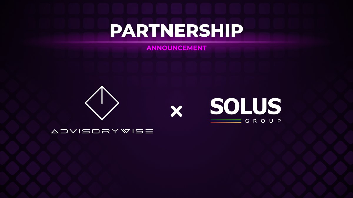 Breaking: Solus Group and Advisorywise join forces for a game-changing partnership! 🤝

In this collaboration, expect innovation in M&amp;A, top-tier fundraising across project stages, and groundbreaking marketing &amp; consulting. We're thrilled to see the results it will bring!