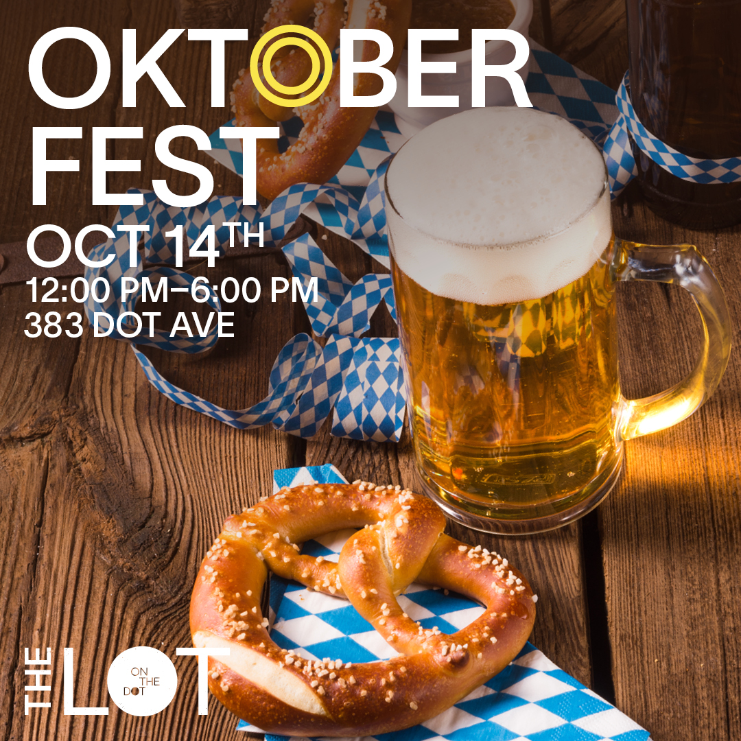 October’s parties have just begun! Head to Southie for The LOT's #Oktoberfest Saturday, 10/14 @ 12PM! Axe throwing w. @revolutionaxe, authentic German beer, @sporcleevents trivia + live music! See you there! 
RSVP: buff.ly/45kWgO9! @onthedotboston #southie #bostonevents