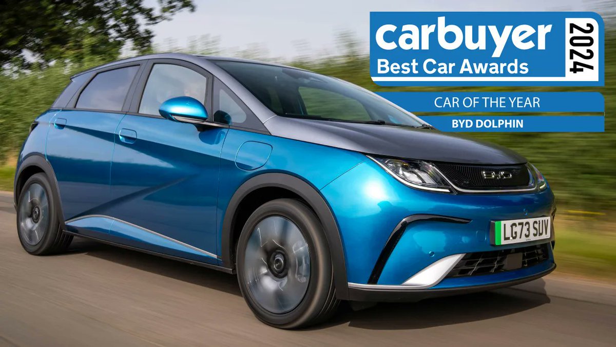 The British website Carbuyer has named the #BYD Dolphin as the Best Car and the Best Small Electric Car of 2024.