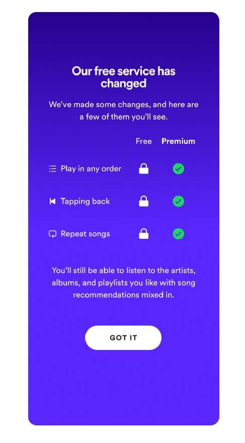 paras_chourey's tweet photo. Spotify limits features for free users in India
Play in any order
Tapping back
Repeat songs
#Spotify #SpotifyPremium #Spotifyfree #RepeatSongs #Tappingback https://t.co/s7ScKKGYUi