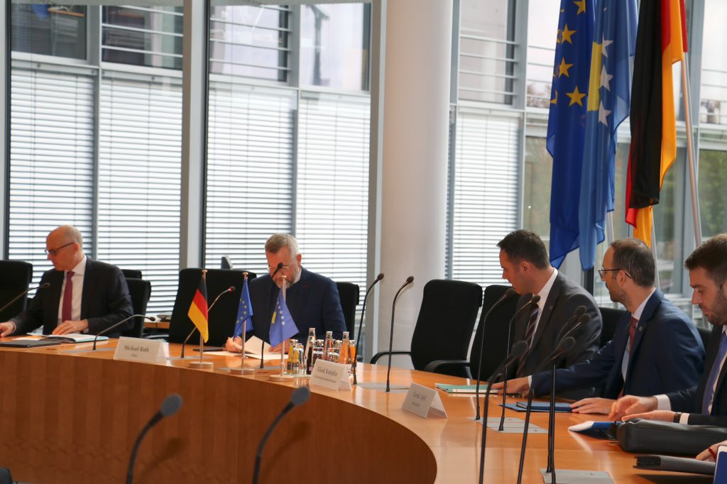 Glauk Konjufca (@konjufcaglauk) on Twitter photo Very positive mtg w/the Chairman <a href="/MiRo_SPD/">michaelroth.bluesky.social 🇪🇺🇺🇦🇮🇱🇬🇪</a> & members of <a href="/Bundestag/">Deutscher Bundestag</a>’s Foreign Affairs Committee.Talked about recent security developments, opportunities for exchange of parliamentary experiences & ways to continue to deepen the already strong bilateral relationship between 🇽🇰&🇩🇪. Very positive mtg w/the Chairman <a href="/MiRo_SPD/">michaelroth.bluesky.social 🇪🇺🇺🇦🇮🇱🇬🇪</a> & members of <a href="/Bundestag/">Deutscher Bundestag</a>’s Foreign Affairs Committee.Talked about recent security developments, opportunities for exchange of parliamentary experiences & ways to continue to deepen the already strong bilateral relationship between 🇽🇰&🇩🇪.