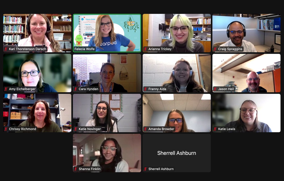 Felecia Wolfe (@heyfelecia) on Twitter photo My morning NearPal crew! Thank you all for joining!
<a href="/lizpNearpod/">Liz Pearce</a> <a href="/ms_trickey/">Arianna Trickey</a> <a href="/edtechcs/">Craig Spraggins</a> <a href="/katielewwis/">Katie Lewis</a> <a href="/SherrellAshburn/">Sherrell Ashburn Wilkerson</a> <a href="/cehynden82/">Cara Hynden</a> @KHall_ITTS <a href="/techteacherfran/">Franny Aida</a> @teachpraylove_ My morning NearPal crew! Thank you all for joining!
<a href="/lizpNearpod/">Liz Pearce</a> <a href="/ms_trickey/">Arianna Trickey</a> <a href="/edtechcs/">Craig Spraggins</a> <a href="/katielewwis/">Katie Lewis</a> <a href="/SherrellAshburn/">Sherrell Ashburn Wilkerson</a> <a href="/cehynden82/">Cara Hynden</a> @KHall_ITTS <a href="/techteacherfran/">Franny Aida</a> @teachpraylove_