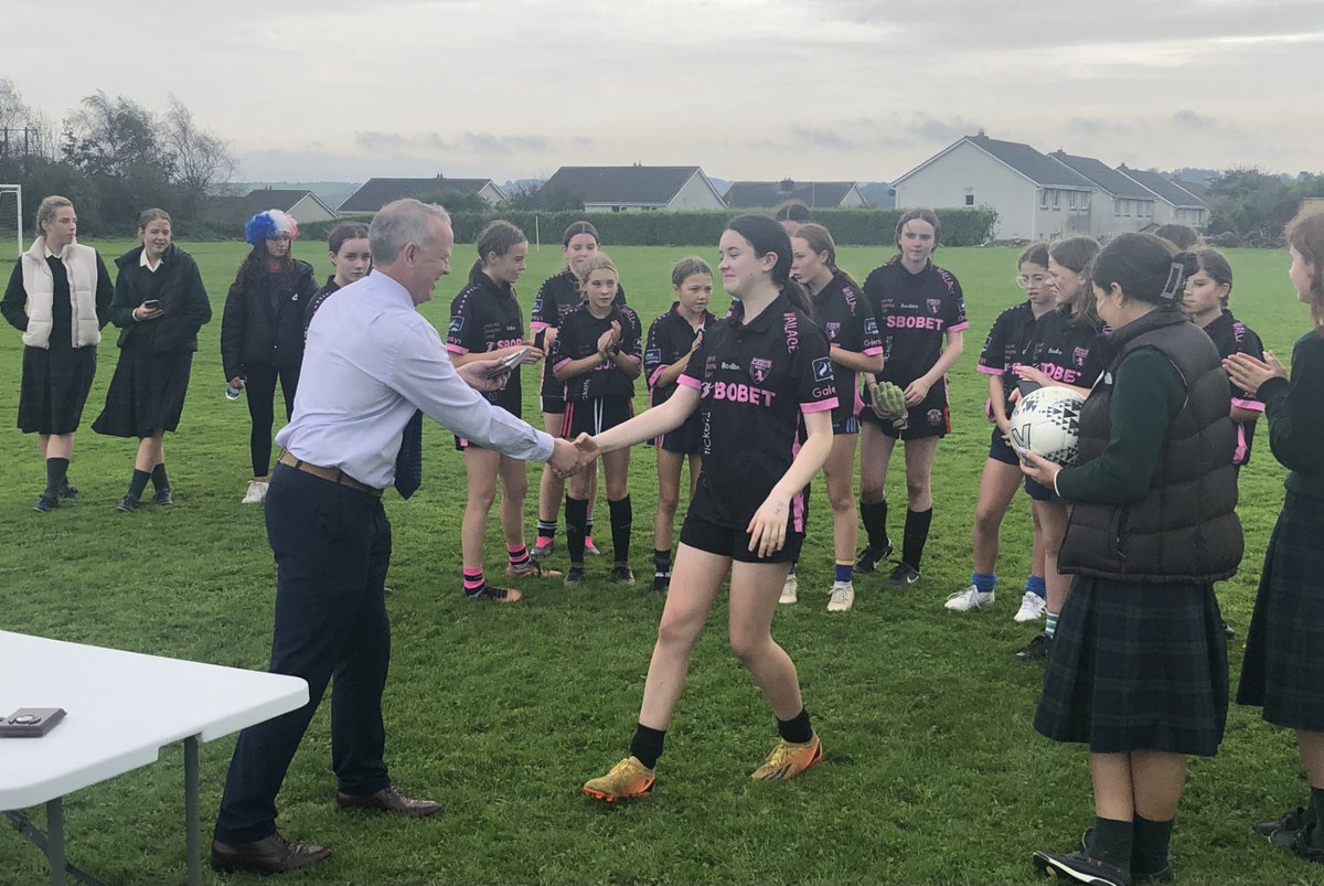 StMarysNRSoccer's tweet photo. An epic final today between two great teams! 1.3 (Spurs) coming out on top in a game that was end to end and could have went either way. Well done to 1.4 on making it to the final and all the other teams for some great performances! @mercynewross @stleonardswexfc @CampileUnited https://t.co/ygLdZqHGHB