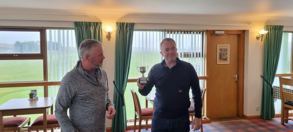 TheBanff's tweet photo. Official confirmation of @dickerboy’s victory at #Banff2023, clinched on the final day in the pouring rain @FraserburghGolf. Congratulations also to @ianrowbo, winner of the Putney Medal https://t.co/I9yVMyBOA9