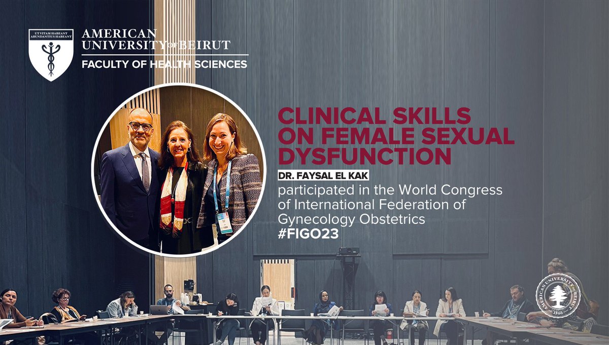 wish_aubmc's tweet photo. Excellent meet the expert session @FIGOHQ with @drrpope and #sally Mcpherdan and @wish_aubmc Director @Drelkak addressing #clinical skills in #femalesexualhealth @FHS_AUB @AUB_Lebanon https://t.co/apSPjlsdWq
