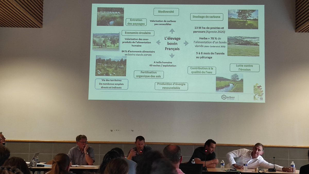 InterbevAuRA's tweet photo. @CopamacSidam @Interbev_fr Guillaume Gauthier, Pdt Com° Enjeux Sociétaux @Interbev_fr : Le modèle d’élevage 🐮🇨🇵 est 1 ex reconnu de prod° durable &amp; responsable aux nbreux atouts qui participe à la souveraineté alimentaire. 
#Elevage #ViandeDurable https://t.co/ZXLhjOh9SE