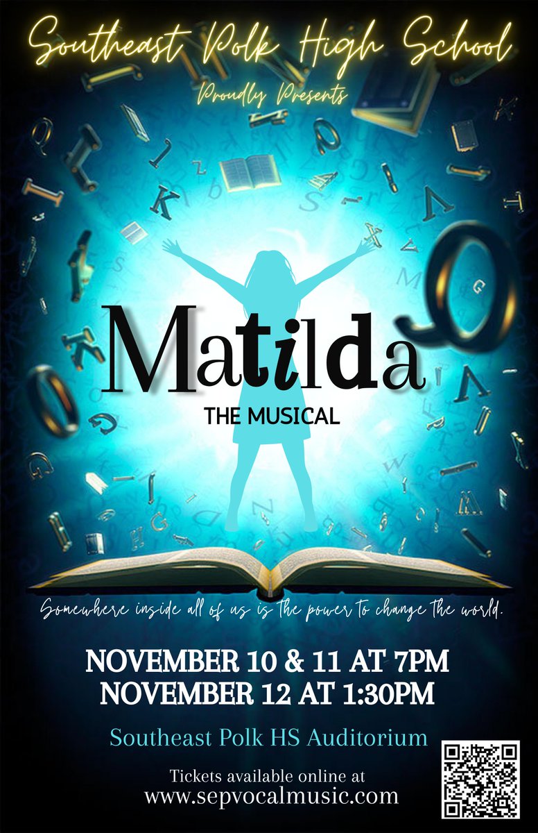 SepVocal's tweet photo. 1 month to showtime and the ticket link is live! 

Matilda teaches those around her that even though life can be hard, “nobody but me is gonna change my story” so “sometimes you have to be a little bit naughty” and stand up to bullies - no matter who they are. https://t.co/fgNXgXvayF