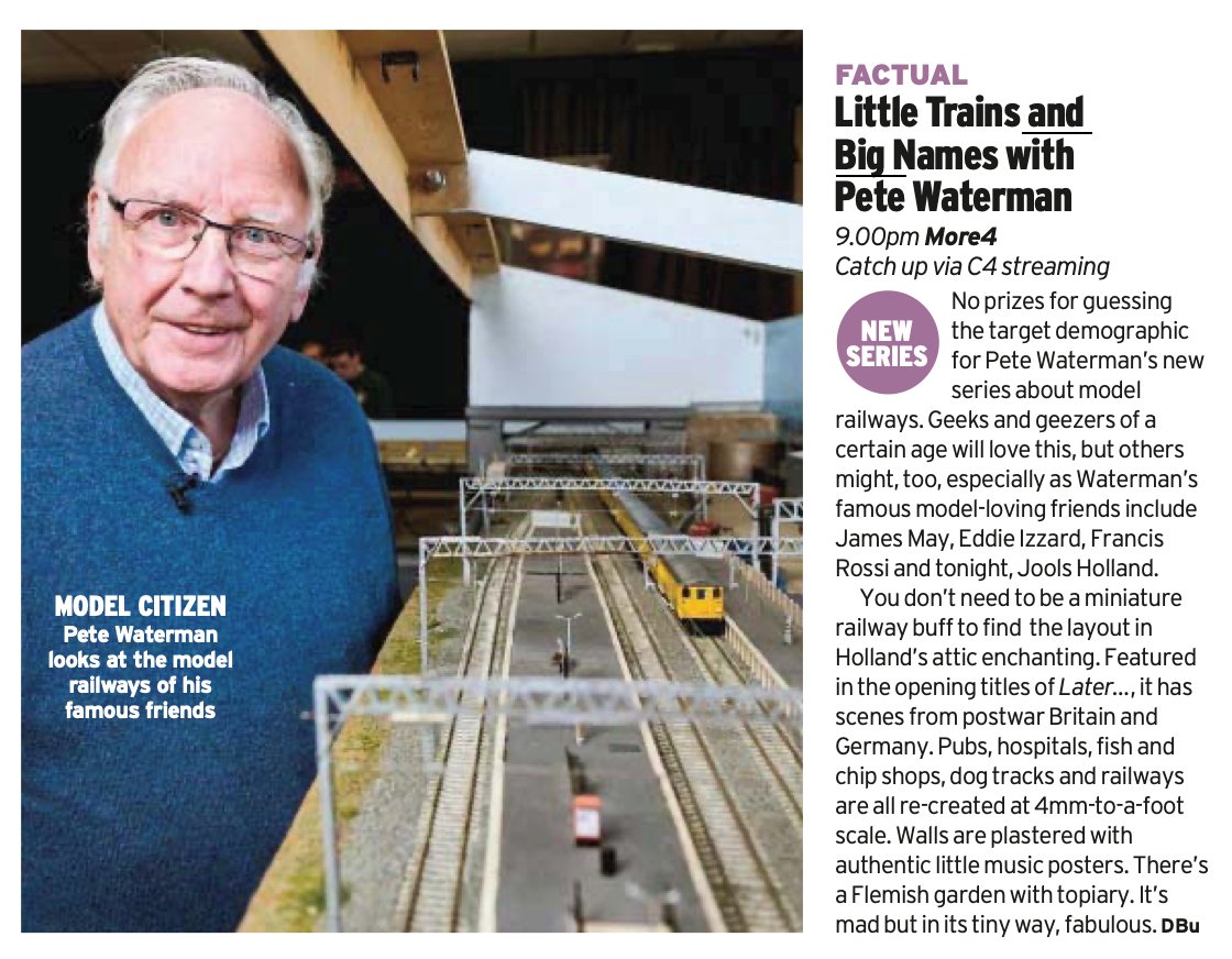 NEW: Little Trains and Big Names with Pete Waterman 'It's mad, but in its tiny way, fabulous'. 📺Starts Thursday, 19th October 9pm on More4 A @workerbee_tv production (part of Banijay UK)