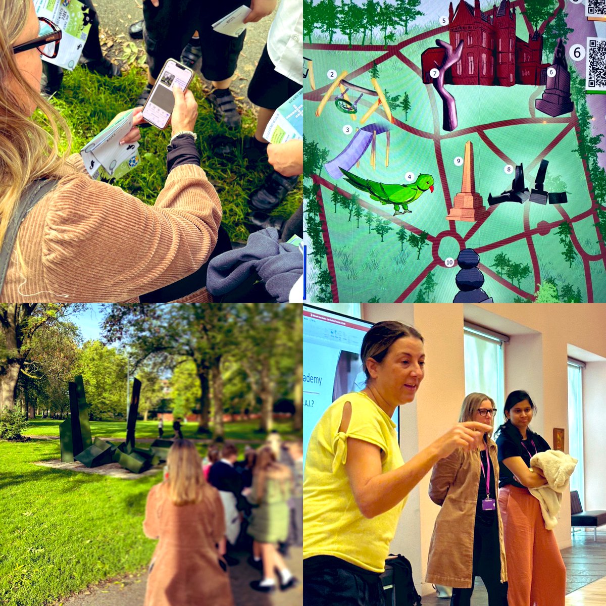 A joy to pilot a new science trail in @WhitworthArt Park today with @DTCEManchester This innovative app connects users with its local spaces. Teachers and pupils populate the app with prompts and provocations for others to enjoy. A great use of sharing in tech! @SocialResponUoM