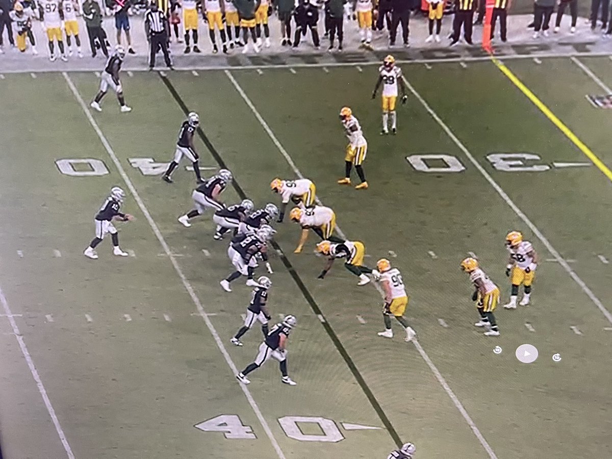 AndyHermanNFL's tweet photo. It’s 2nd &amp; 10. You’re up 3. If you don’t want to waste the timeout in the 2nd half, I get it. I wouldn’t want to either. But if you’re Preston Smith &amp; you’re caught on Davante Adams, just go jump offsides &amp; take the 5-yard penalty. Thats the best case scenario in that situation. https://t.co/h6bnK2At2A