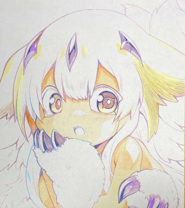 今日のアナログイラスト327日目はそす姫ファプタです。#メイドインアビス 