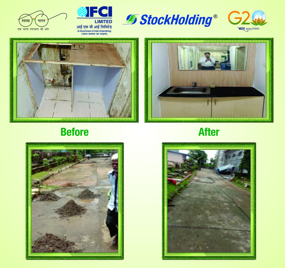 IFCI’s subsidiary StockHolding Corporation’s participation in #SpecialCampaign3 at the Lucknow branch office. #SwachhBharat #GarbageFreeIndia #SHS2023 @DFS_India @SwachhBharatGov @swachhbharat @PMOIndia