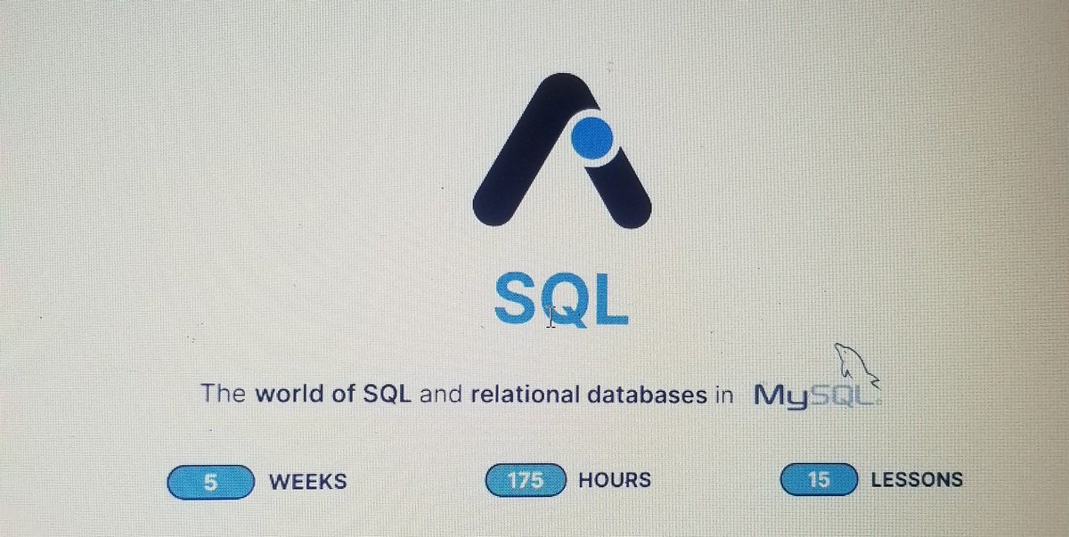 A74961924's tweet image. Day 1 in the 5 weeks of SQL with #alxkenya...Couldn't be more excited:)
#30DaysofSQL
#DataScience
#alxkenya #dohardthings