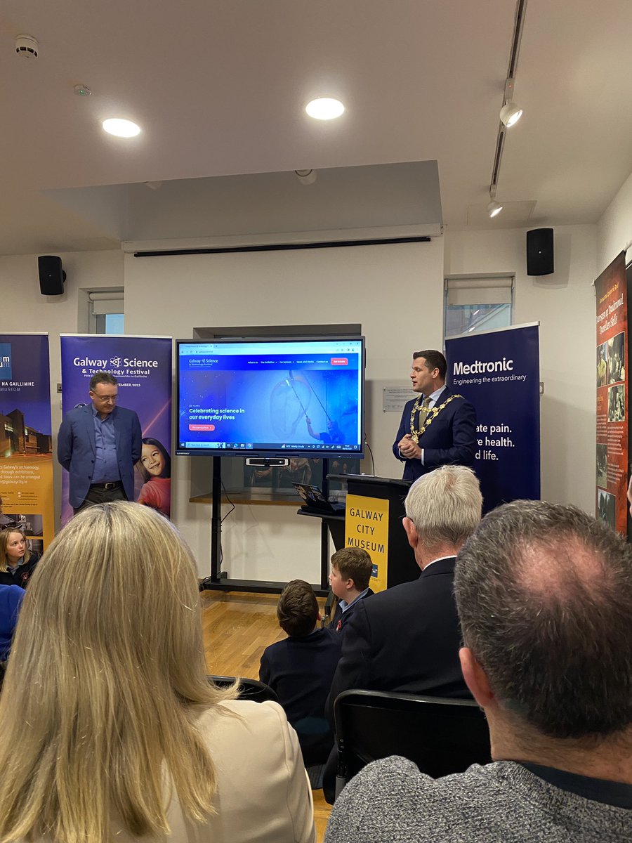 MarineInst's tweet image. Great to be at the launch of the 2023 Galway Science &amp;amp; Technology Festival this morning! We’re looking forward to welcoming the next generation of STEM minds to our stand on November 12! @galwayscience #galwayscience