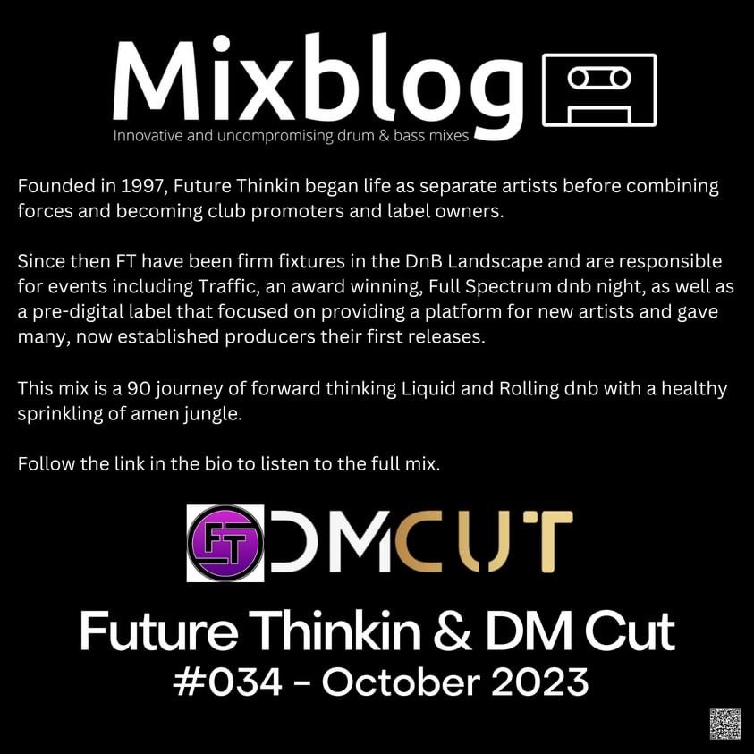 FutureThinkin's tweet image. The latest mix in the series to drop from DM Cut FT...

A 90 min journey mix of forward thinking Liquid and Rolling dnb with a healthy sprinkling of amen jungle.

Link below to listen to the full mix &amp;gt;&amp;gt;&amp;gt;
soundcloud.com/.../034-dm-cut…

Tracklist in the link (y)