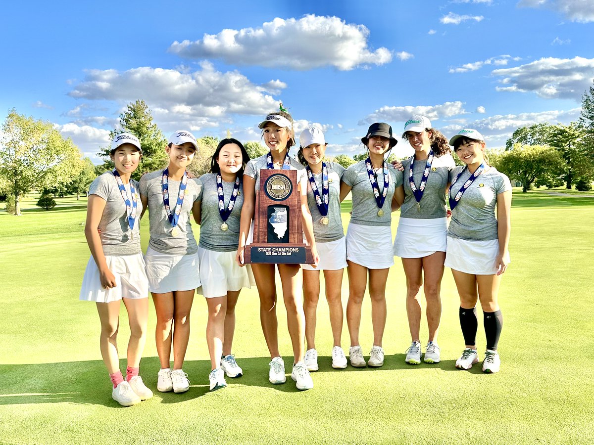 Congratulations to our girl's golf team for becoming IHSA State Champions over the weekend! This is only the second time the team has won an IHSA State contest #GBNNow