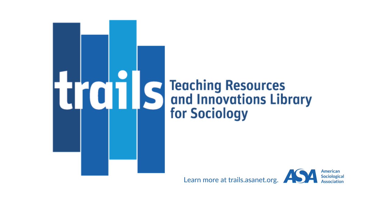 Are you looking for innovative teaching ideas? Be sure to browse TRAILS, a searchable database on a broad range of sociological topics that includes assignments, syllabi, multimedia files and more. Free to ASA members! bit.ly/3tpmTEE