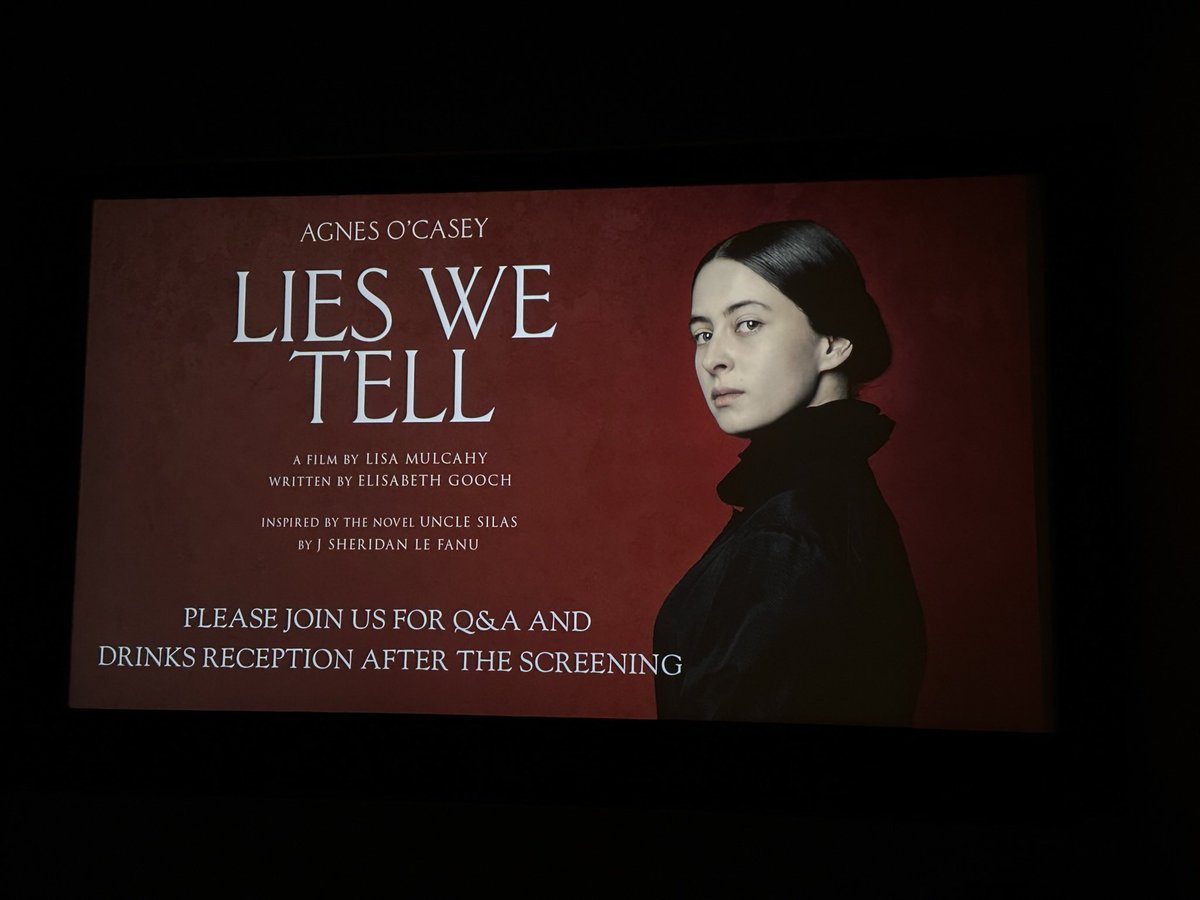 Excited for this film premier #LiesWeTell in the Light House Cinemas  based on the novel Uncle Silas #AgnesOCasey