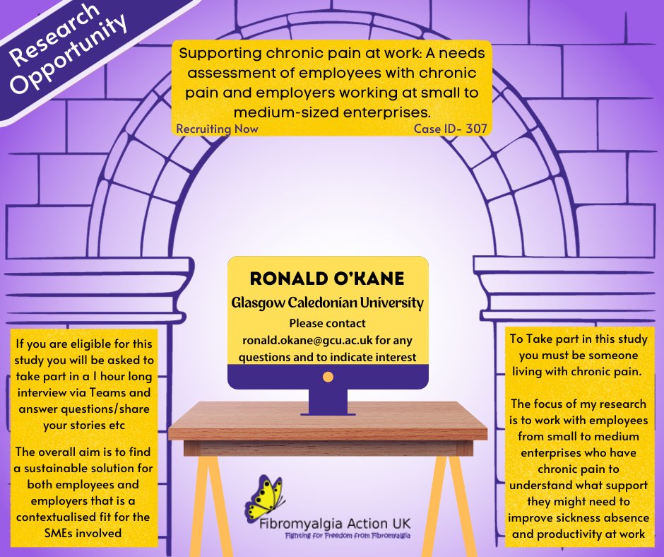 If you are interested in this research study please contact Ronald at ronald.okane@gcu.ac.uk
#fibroresearch
Sarah