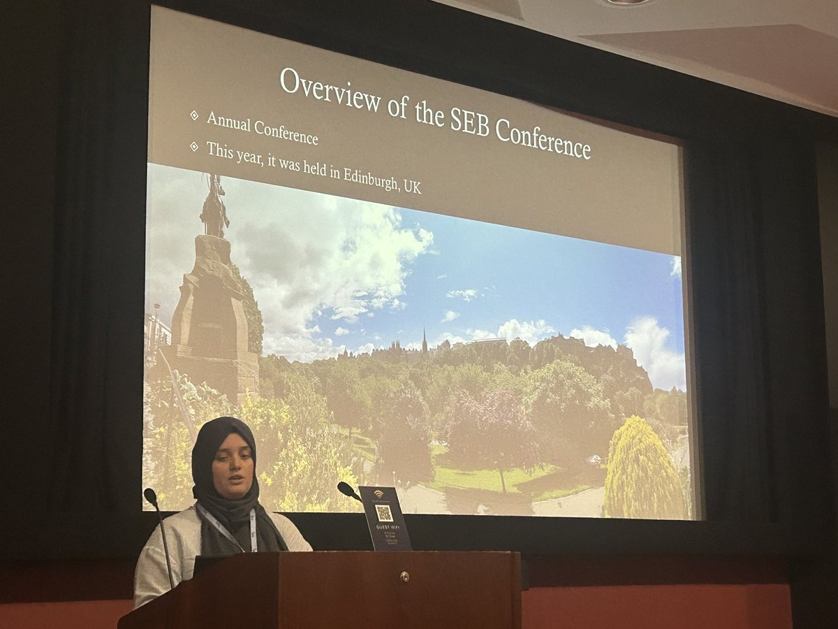 @hibby_8 <a href="/ucdavis/">UC Davis</a> <a href="/Prof_GD_Foster/">GaryFoster</a> <a href="/NoemieRogeat/">Noémie David-Rogeat</a> @PlantSciNottm <a href="/RoyalSocBio/">Royal Society of Biology</a> Ece Moustafa <a href="/niabscience/">Niab Science</a> used her <a href="/SCIHorticulture/">SCIHorticulture</a> David Miller Award to travel to the <a href="/SEBiology/">SEB @sebiology.bsky.social</a> Centenary meeting 🏴󠁧󠁢󠁳󠁣󠁴󠁿 where she spread the word about Horticulture amongst the model-organism-researchers 🌱