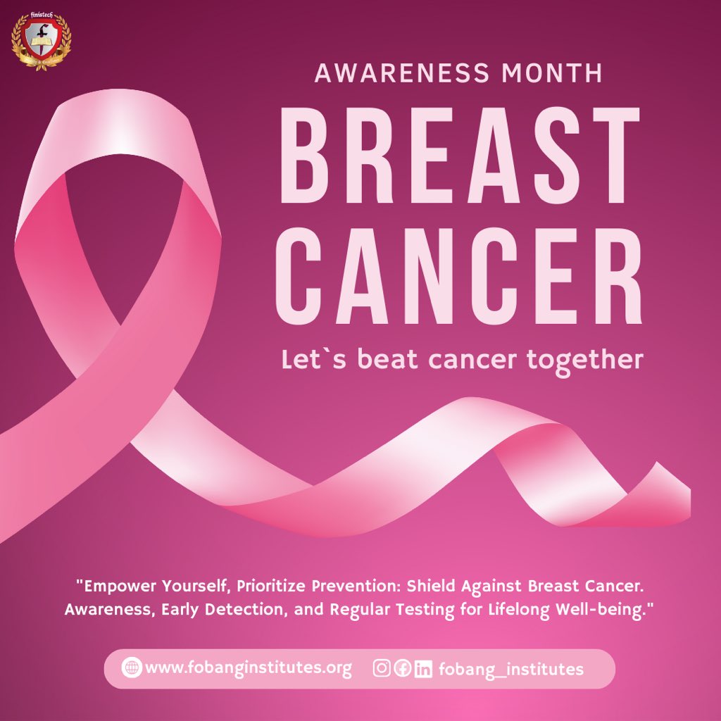 fobang_inst's tweet photo. Empower, educate, inspire. 💪💗 

Join the fight against breast cancer, spreading awareness and fostering hope for a brighter future. 

#BreastCancerAwareness #UniteAgainstCancer
#FINISTECHCares https://t.co/OAbUkIRf2f