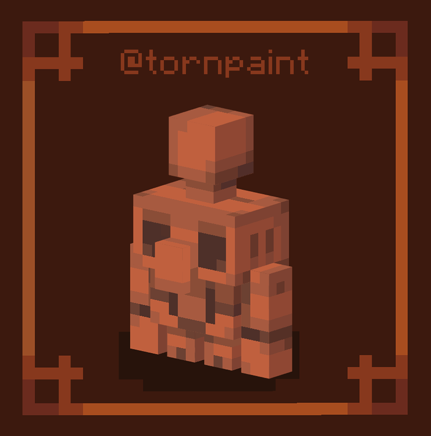 Copper golem from #MobVote 

#Minecraft #CopperGolem #model #Minecraftlive2021
