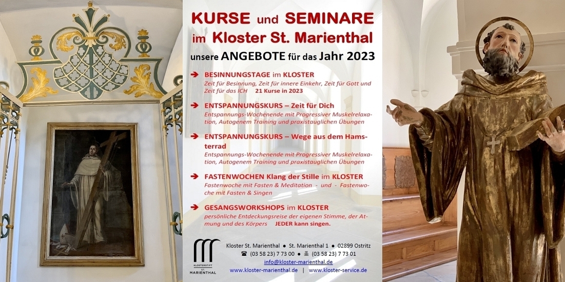 KlosterStMarien's tweet photo. #Auszeit und #Erholung bei uns im #Kloster St. #Marienthal:
mit unseren unseren Besinnungstagen, Entspannungskursen, #Fastenwochen und #Gesangworkshops finden Sie Zeit zur eigenen Besinnung und zur Entspannung - als Auszeit und als Zeit für das ICH 
 
>>> https://t.co/LxiJOplCI4 https://t.co/hhw1ckuSkb