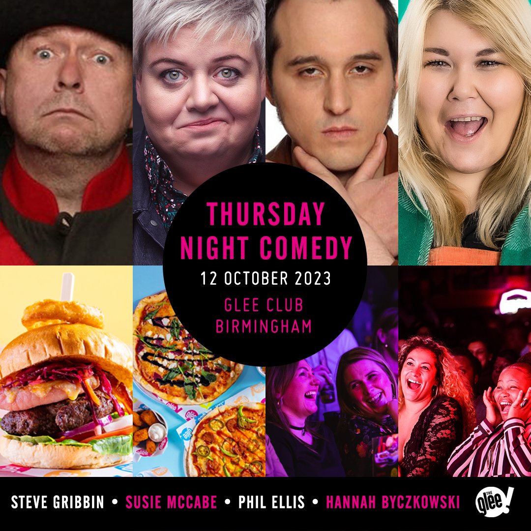 🍁 Thursday Night Comedy, featuring @mrstevegribbin, Susie McCabe, @Thephilellis & @hannahbycz (part of @BhamComFest) Four superb stand-up comedians and a great range of tasty food offerings Tickets 🎟 bit.ly/BhamWeekendCom