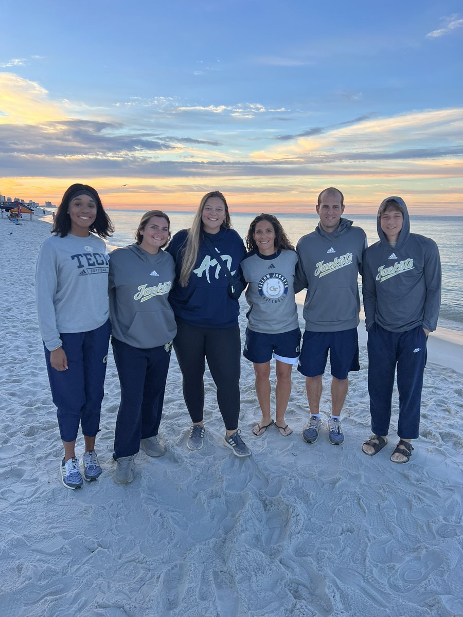 Beach sunsets + sunrises and an awesome fall break trip with @GaTechSoftball 🐝🐝