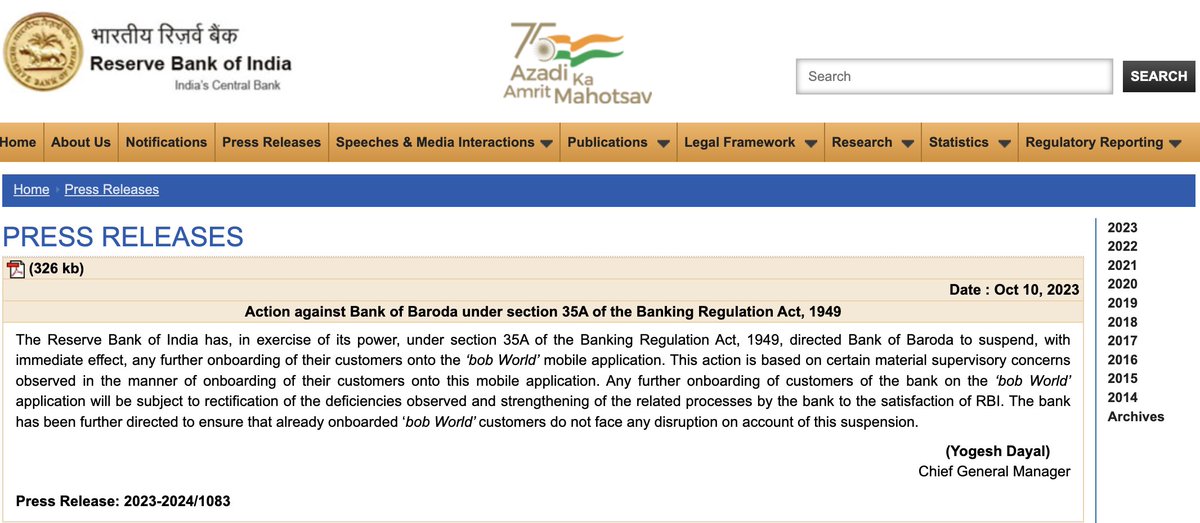 the reporters' collective (@reporters_co) on Twitter photo Three months ago, we exposed how <a href="/bankofbaroda/">Bank of Baroda</a> staffers linked bogus mobile numbers with customers’ accounts to fraudulently sign them up on the bank’s app, bob World. Today, RBI confirmed the foul play, and has asked the bank to suspend registering new customers. Three months ago, we exposed how <a href="/bankofbaroda/">Bank of Baroda</a> staffers linked bogus mobile numbers with customers’ accounts to fraudulently sign them up on the bank’s app, bob World. Today, RBI confirmed the foul play, and has asked the bank to suspend registering new customers.