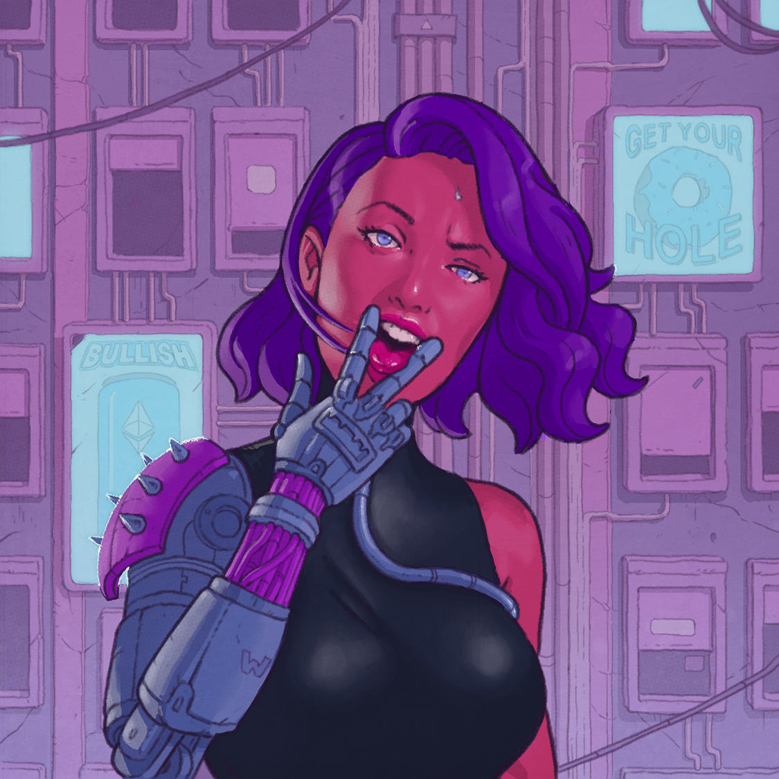 CraigPaton's tweet image. I like #PortfolioDay, always a good time to find new artists to follow. 
I'm Craig, and I'm a comic artist and illustrator. I worked on Killtopia, Lakeside and my personal artbook, Hardcode.
My work is about 50% cyberpunk and 50% horny.