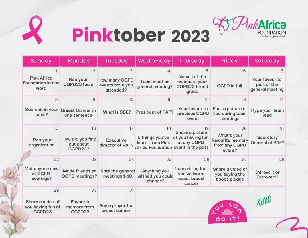 BoldlyPink_PAF's tweet photo. Day 10
#CalabarGoPinkDay23 #RESETCancer #BreastCancerAwarenessMonth https://t.co/GoW542MooM