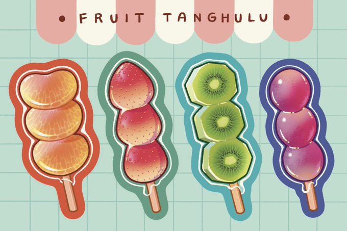 「fruit skewer」 illustration images(Latest)