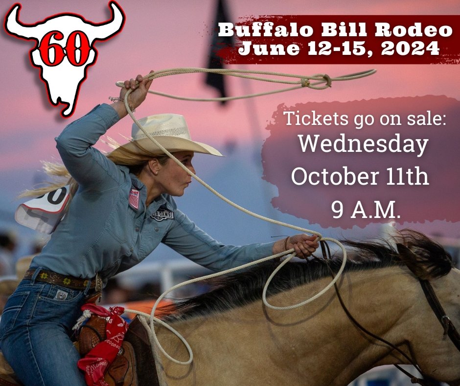 The legendary Buffalo Bill Rodeo goes on sale tomorrow!
