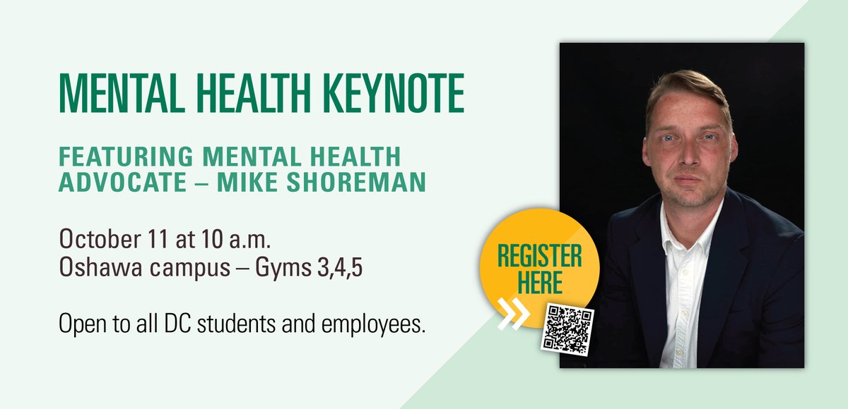 Today is #WorldMentalHealthDay 🧠💚 Let's prioritize our mental well-being and offer support to those in need. You are never alone in this journey. It's not too late to register for tomorrow's keynote by Mike Shoreman! bit.ly/3ZFm8mQ