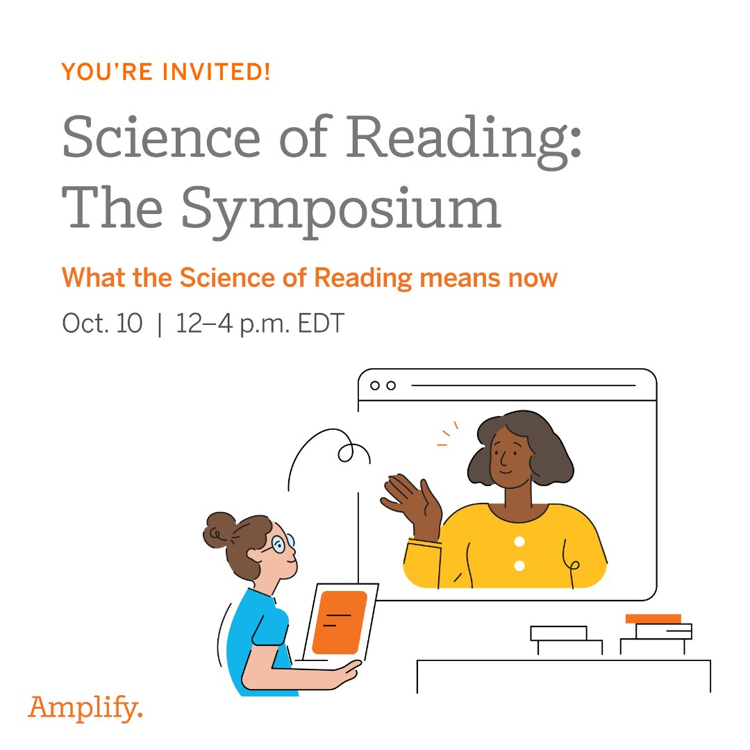 Amplify's tweet photo. 🗓️ Today's the day! Will we see you at Science of Reading: The Symposium? 

👀 Take a sneak peek at the sessions and speakers: https://t.co/HcM2sOHi9j 

#EarlyLiteracy #ScienceOfReading https://t.co/xlvmhQaf6g