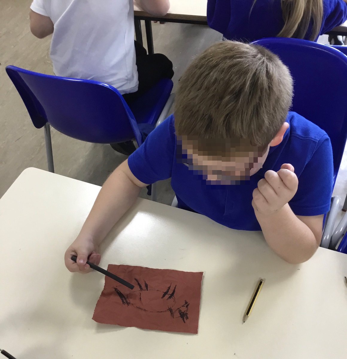 LeysFarm's tweet photo. Our Year 3 artists really enjoyed using charcoal and chalk today to create a Stone-Age cave art designs. They were enthusiastic when using different techniques including blending, lifting and hatching. Impressive animals Y3. #LFJSArt #WorldMentalHealthDay2023 https://t.co/lp7wgLUoeL