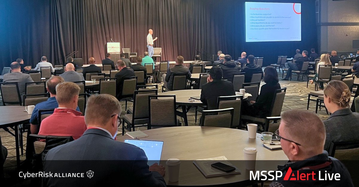 msspalert's tweet image. &quot;Don&apos;t Panic: Preparing for Disaster&quot; with David MacKinnon, Chief Security Officer of N-able is your guide to crisis readiness. In this keynote, attendees learned best practices for creating and practicing your plan and how to be ready when an incident occurs.

#MSSPAlertLive