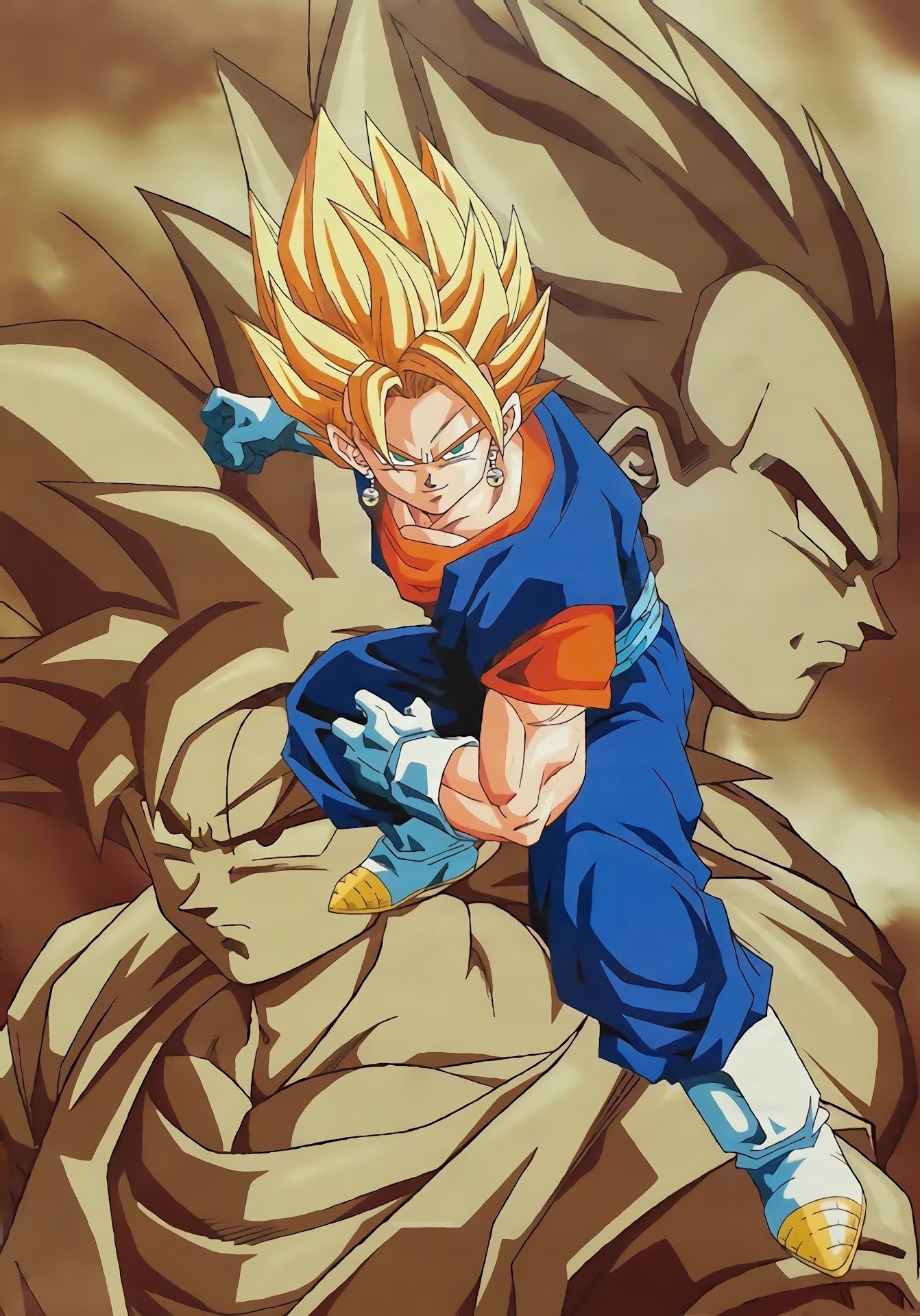 SSJ3 Goku vs Raging SSJ2 Vegeta