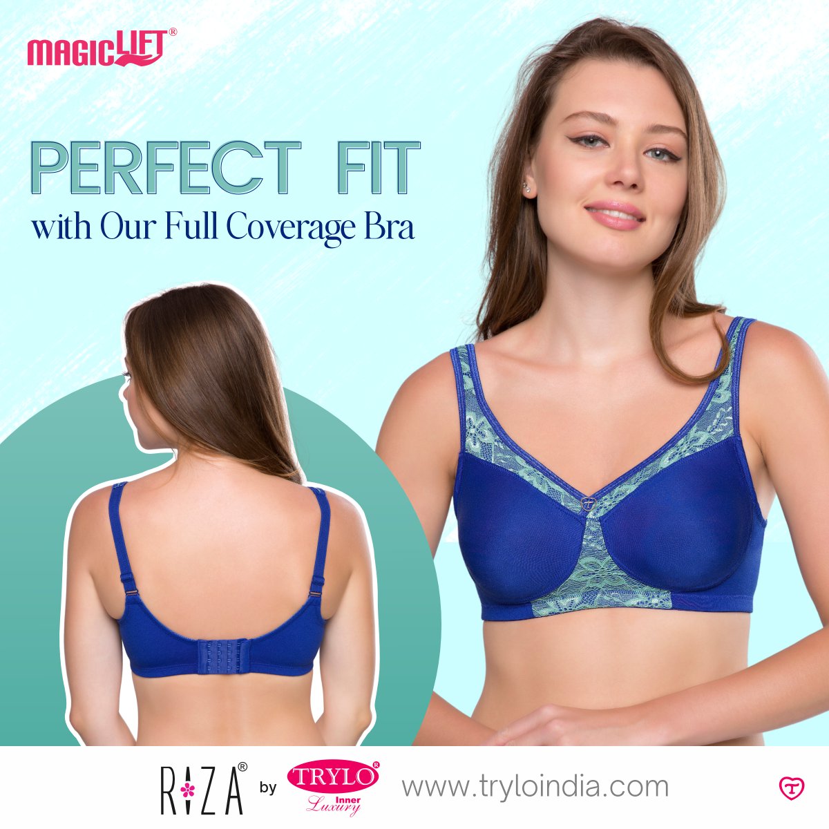 This bra is designed to give you ultimate support and lift. 

Product shown- Riza Magiclift

#Trylo #TryloIndia #TryloIntimates #TryloBra #TryloBraOnline #Riza #RizaIntimates #RizabyTrylo #RizaCollection #Womenbra #Nonpaddedbra #Nonwiredbra #Seamlessbra