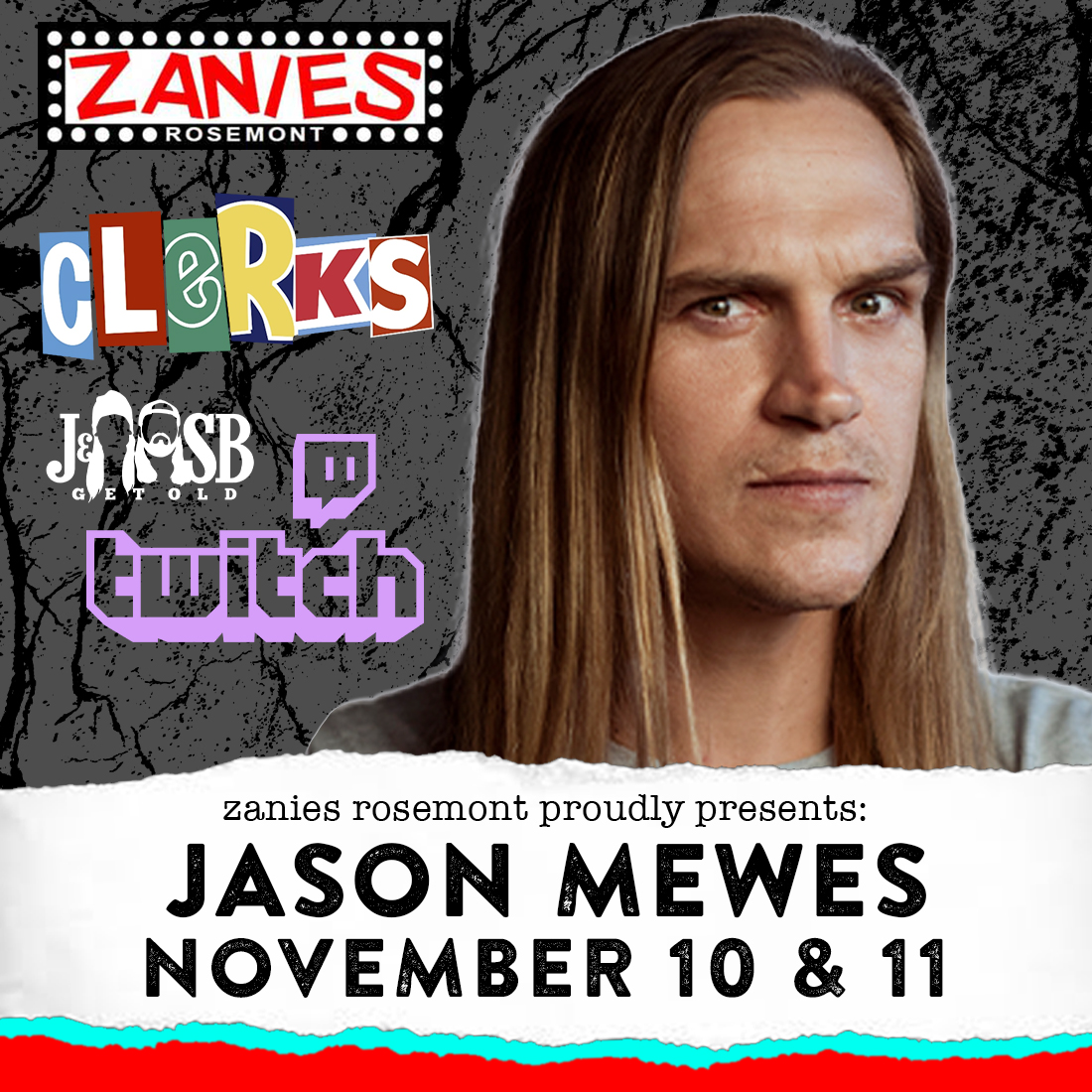 💣 TICKET SELL OUT ALERT
Actor, comedian and podcaster <a href="/JayMewes/">Jay Mewes</a> returns to Zanies November 10 &amp; 11! Limited tickets are still available and will sell out, Chicagoland. Grab tix while you can--> bit.ly/Rosemont_Mewes