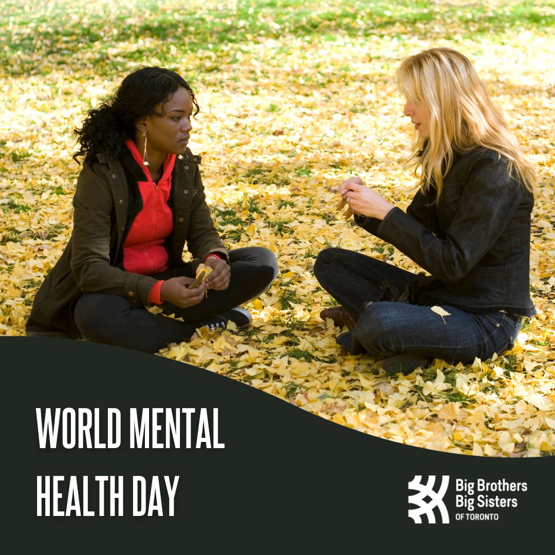Today is World Mental Health Day. Make mental health and well-being a priority 💙 For us, mentorship is a part of maintaining youth mental health. 
🌟 92% of Littles feel good about their future  
🌟 96% of Littles show their feelings in ways that do not harm themselves or others