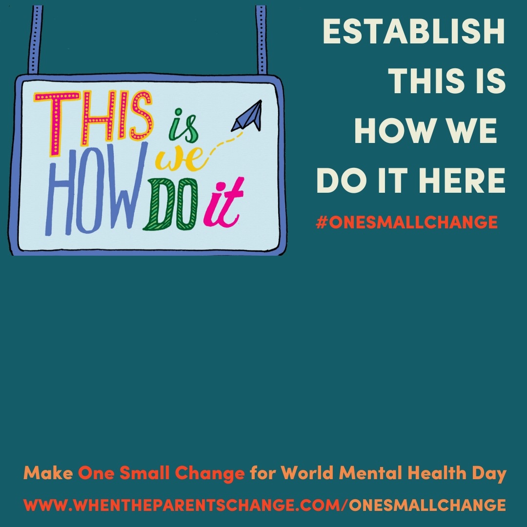 TheAdultsChange's tweet photo. The 3 simple rules that are used at school are easily transferable to your home, for example: ready, respectful and safe. 💚

https://t.co/MmTzTRJSc0

Make #OneSmallChange today for #WorldMentalHealthDay #YoungMinds #MentalHealthMatters #ThisIsHowWeDoItHere #WHHD23 https://t.co/RVZ46GcQEp