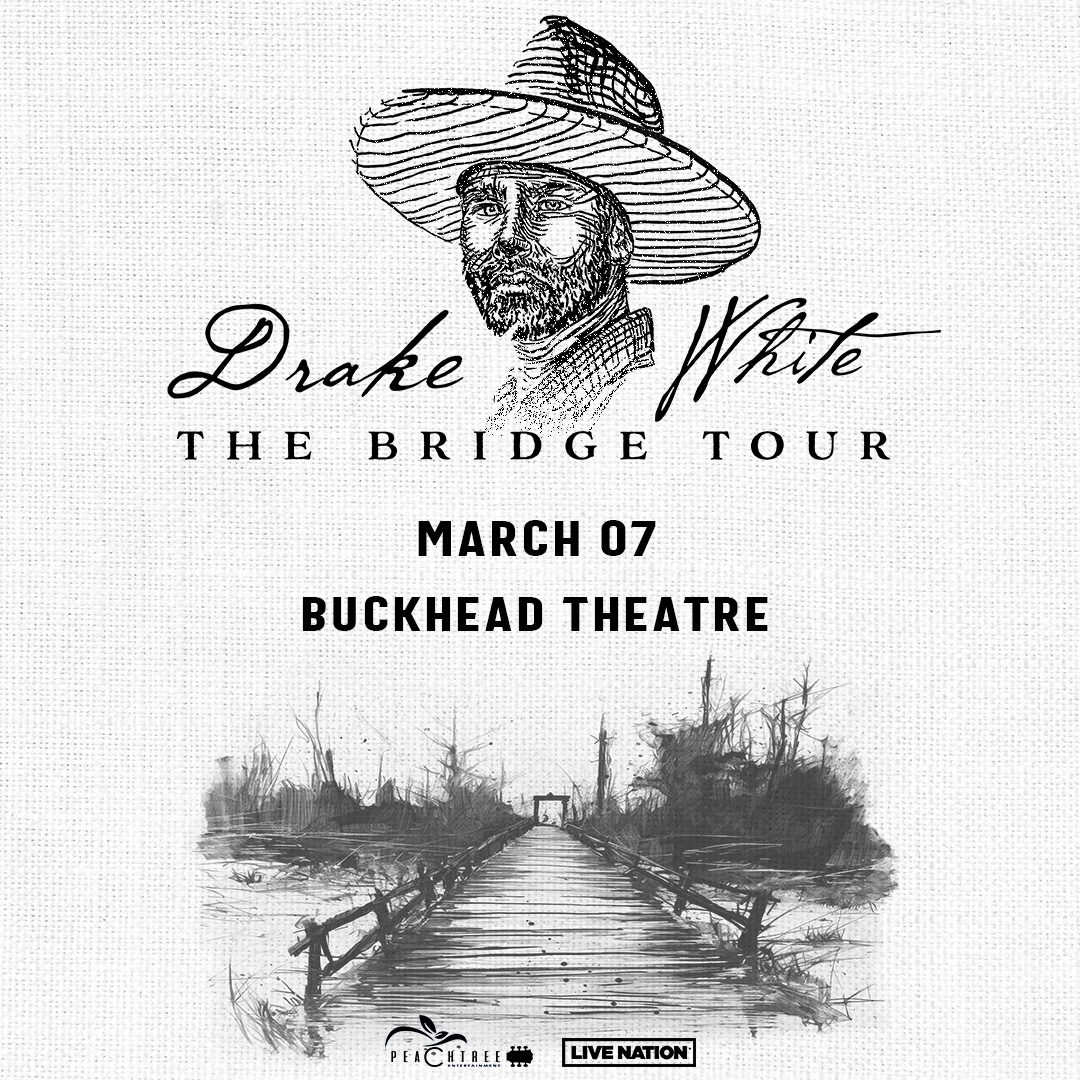 PeachtreeEnt's tweet photo. JUST ANNOUNCED💥 @DrakeWhiteMusic is hitting the road on #TheBridgeTour next year! Tickets go on sale this Friday at 10 AM local.
3/7 #AtlantaGA at @BuckheadTheatre
4/25 #BirminghamAL at @IronCityBham
4/27 #MobileAL at @SoulKitchenMob https://t.co/p4HgytbgC8