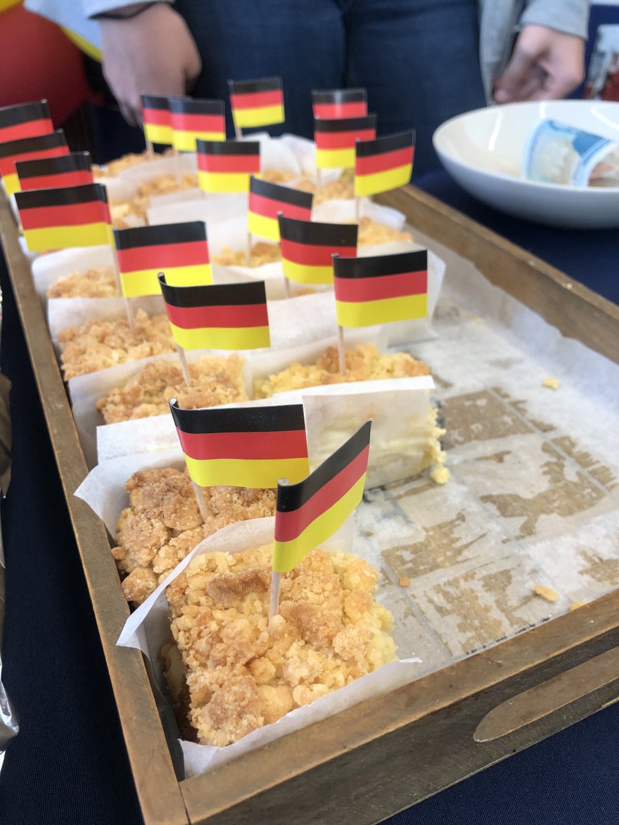 nhehs's tweet photo. Continuing our #WeekofLanguages celebrations today with a German bake off, a debate on the challenge of immigration in the German Arts, poems from German artists with migrant backgrounds and, for Y10-13, lessons on German film and a poetry workshop. 🇩🇪 #mfl https://t.co/qPsRAD397J