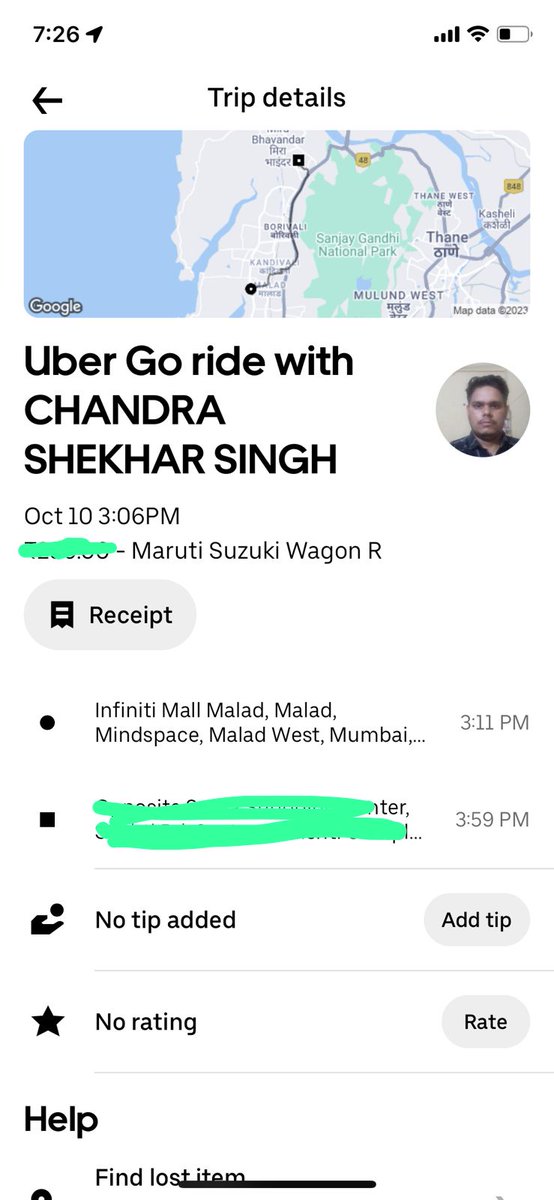 SouraviG's tweet photo. @UberINSupport This is the driver detail n Vehicle no https://t.co/JLE3dGhd51